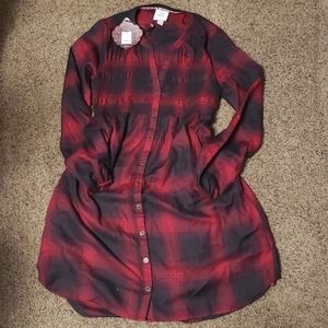 Long sleeve XS Knox Rose plaid dress